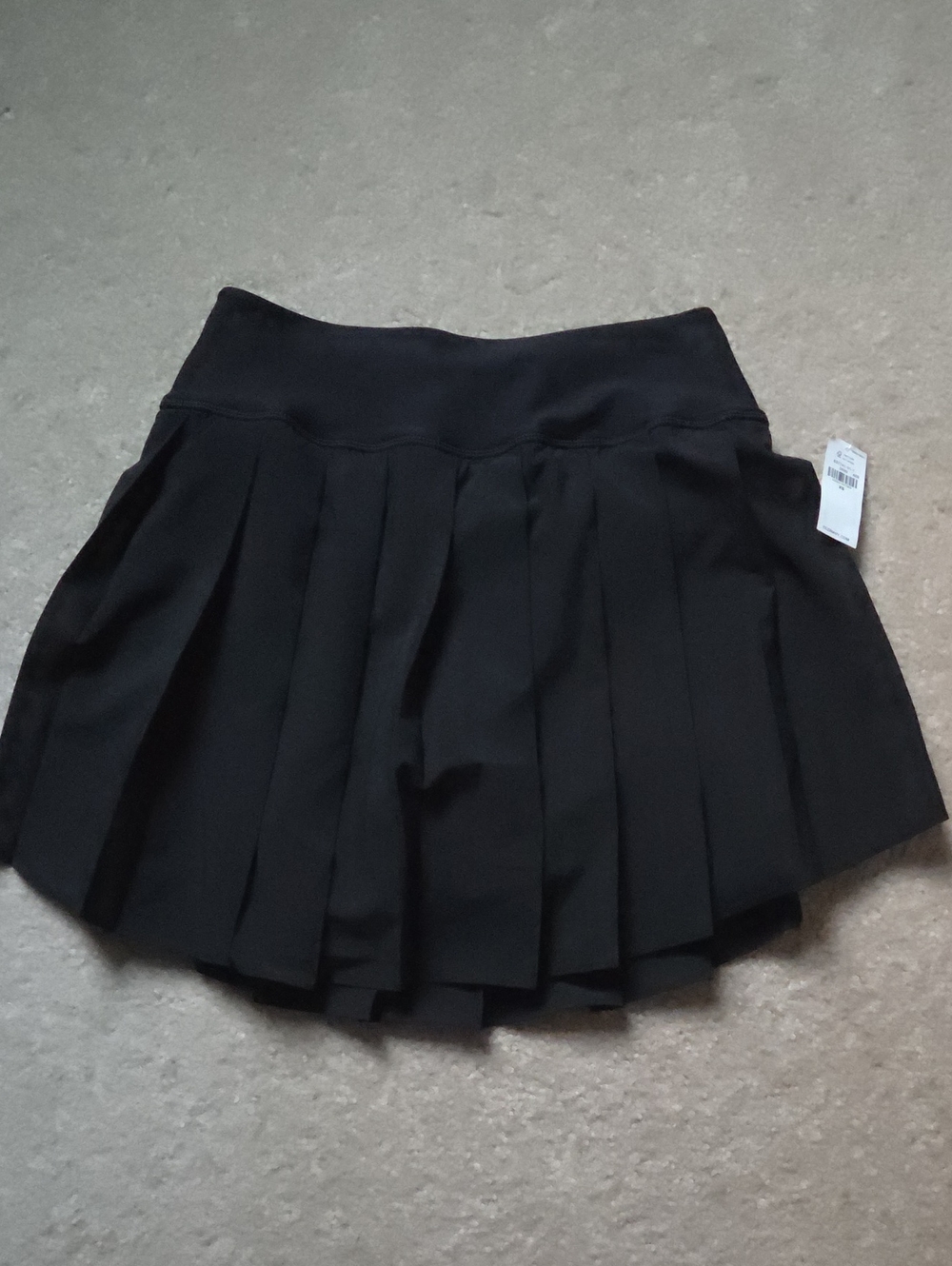 Black Pleated Mini Tennis Skirt